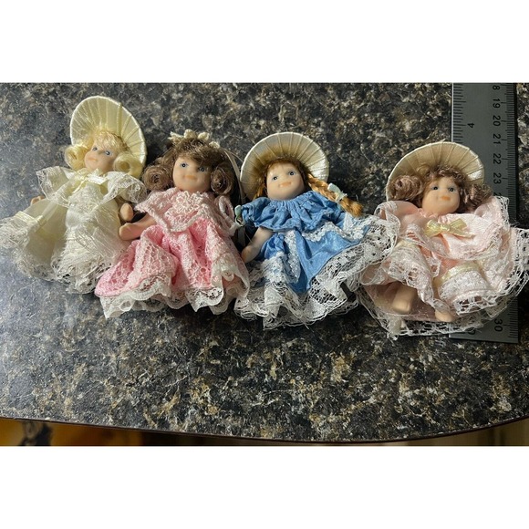 Cameo Kids Collection Porcelain‎ Mini Southern Belles- Lot Of 4 ~￼ Poseable - Picture 13 of 16